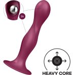 SATISFYER - DOUBLE BALL-R DILDO SILICONA GRANATE SATISFYER PLUGS