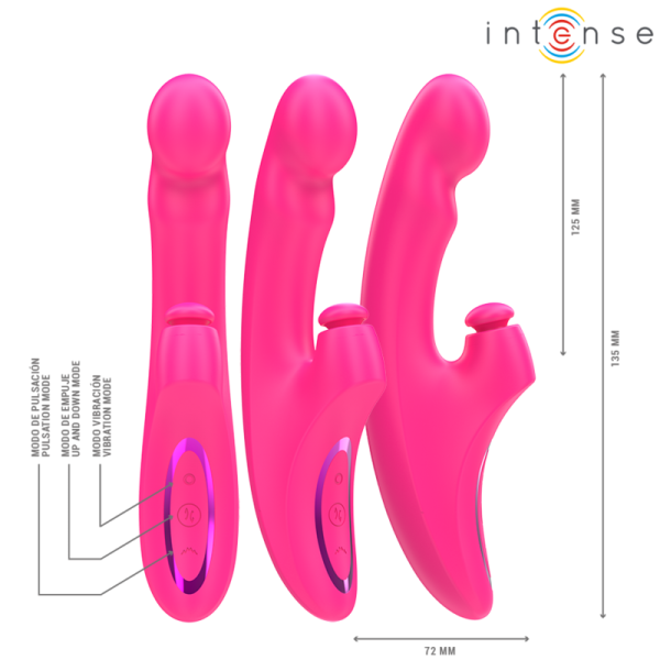 5 CM MULTIFUNCIÓN 3 EN 1 10 VIBRACIONES ROSA