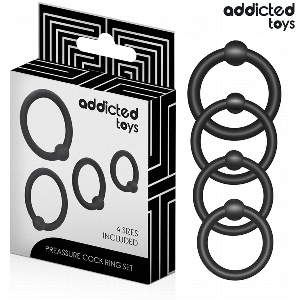 ADDICTED TOYS - SET ANILLOS SILICONA DE PRESIÓN