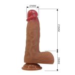PRETTY LOVE - DUVALL DILDO REALÍSTICO CON VENTOSA 19.3 CM -Ø- 4.5 CM - Imagen 6