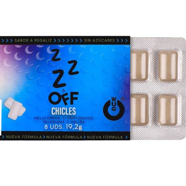 WUG OFF - FUNCTIONAL MELATONIN & VALERIAN LIQUORICE FLAVOUR GUM BLISTER 8 PCS