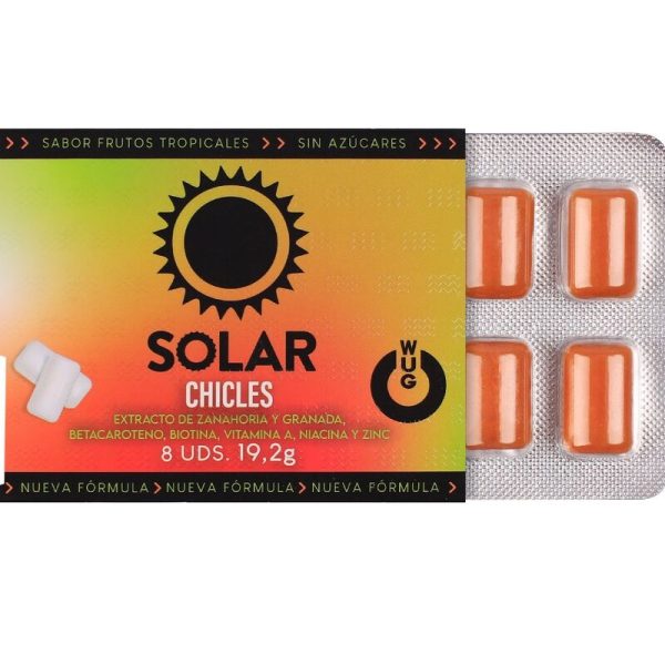 WUG SOLAR - FUNCTIONAL VITAMIN & ZINC TROPICAL FRUITS FLAVOUR GUM BLISTER 8 PCS