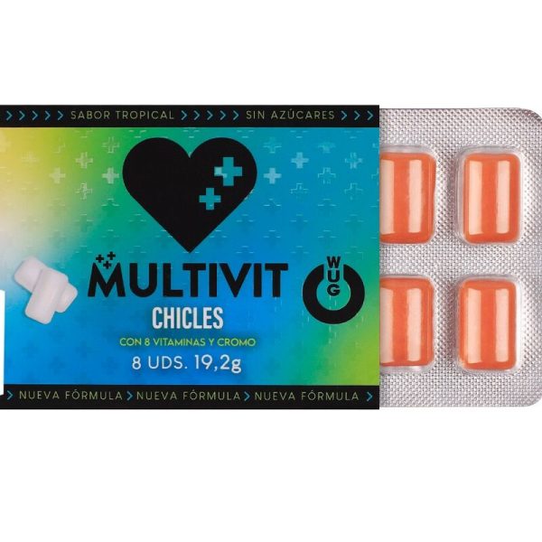 WUG MULTIVIT - FUNCTIONAL MULTIVITAMIN TROPICAL FLAVOUR GUM BLISTER 8 PCS
