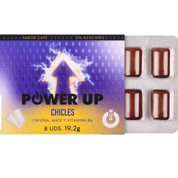WUG POWER UP – FUNCTIONAL CAFFEINE & MATE COFFEE FLAVOUR GUM BLISTER 8 PCS
